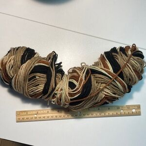 5 for $10: YARN BARGAIN: Brown Black Tan Variegated Yarn